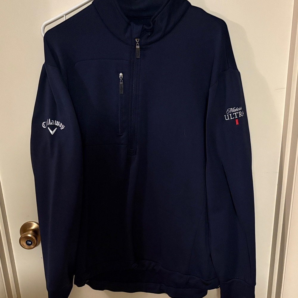 Callaway Men's Dark Blue Zip-Up Sweater